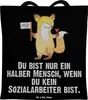 Mr. & Mrs. Panda Tote Bag Sozialarbeiter Herz - Schwarz - Produktbild-Vorschau 1