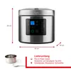 Solis Reiskocher & Dampfgarer, 850 W, 5L Volumen, 3D Produktbild-Vorschau 6