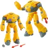 Two yellow robot action figures with gray accents and red accessories, displayed against a white background. Anteprima dell’immagine prodotto