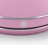 A close-up of a pink kettle with a silver logo. Produktbild-Vorschau