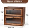 GUUSII HOME Brotkasten XL Zirbenholz Brotbox 2 Etagen Produktbild-Vorschau 4