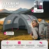 Tunelový stan Roskilde pro 6 osob - světle šedý/tmavě šedý Náhled obrázku produktu 4
