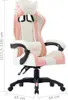 herní židle vidaXL Pink Faux Leather Náhled obrázku produktu 6