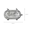 A diagram of an outdoor wall lamp with dimensions indicated. Produktbild-Vorschau