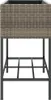 vidaXL Pflanzkübel mit Ablage Grau Poly Rattan Produktbild-Vorschau 6