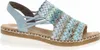 Rieker Damen Sandalette Blau/Bunt Voir les images du produit 12