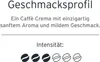 Marketing text and icons describing the flavor profile and intensity of coffee. Anteprima dell’immagine prodotto