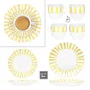18szt serwis kawowy Split żółte paski porcelana 6 osób Podgląd zdjęcia produktu 4