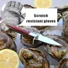 Austernmesser aus Edelstahl mit schnittfesten Handschuhen, Produktbild-Vorschau 3