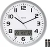 A wall clock with a digital display and two batteries. Voir les images du produit