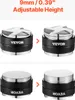 A collage showing two adjustable coffee tampers at different heights. Voir les images du produit