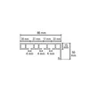 A technical drawing with dimensions of a curtain rail profile. Produktbild-Vorschau