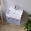 Waschbecken keramik 50 x 35 x 12.5 cm,Weiß, Eckig Produktbild-Vorschau 7