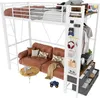 MODFU Lit Mezzanine 90x200 cm – Avec Bureau et 4 Tiroirs – Voir les images du produit 9
