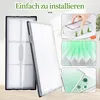 A collage of images showing vacuum filters and their installation. Produktbild-Vorschau