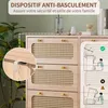 Commode 6 tiroirs en bois naturel avec façades en rotin Voir les images du produit 10