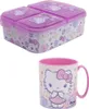 Hello Kitty 2 tlg. Lunch Set Brotdose mit 3 Kammern Produktbild-Vorschau 1