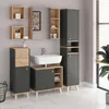Vicco Badmöbel-Set Senyo, 5 Teile, Anthrazit/Goldkraft Produktbild-Vorschau 4