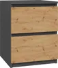 Comodino con cassetti IVAR - rovere artisan / antracite Anteprima dell’immagine prodotto 1