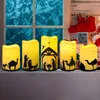 Conjunto de 5 velas LED navideñas con belén y mando a Vista previa de la imagen del producto 5