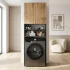 Badschrank Wotan Eiche / Anthrazit stehend | Schmaler Produktbild-Vorschau 6