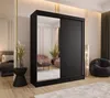 Schwebetürenschrank 2-türig 150x205x58 cm Schwarz mit Produktbild-Vorschau 1