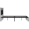 vidaXL Bettgestell mit Kopfteil Metall Schwarz 140x200 cm - Produktbild-Vorschau 8