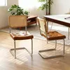 Set van 2 eetkamerstoelen van kunstleer met chromen poten, Productafbeelding-voorbeeld 2