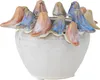 A ceramic pot decorated with small bird figures around the rim. Produktbild-Vorschau