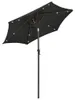 vidaXL Sonnenschirm mit LED-Beleuchtung Schwarz 200x211 cm Produktbild-Vorschau 1
