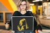 MuchoWow® Laptop Aufkleber Sticker Cover Mädchen mit Produktbild-Vorschau 5