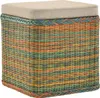KRINES HOME Rattan Wäschekorb Wäschetruhe Sitz gepolstert Produktbild-Vorschau 1