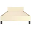 vidaXL Bettgestell mit Kopfteil Creme 90x200 cm Kunstleder Produktbild-Vorschau 6