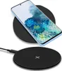 A smartphone is shown charging on a wireless charging pad, with another charging pad visible below it. Produktbild-Vorschau