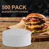 500 Stück 13 cm runde Burger-Papierblätter, 5,1 Zoll Produktbild-Vorschau 3