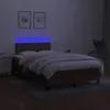 vidaXL Boxspringbett mit Matratze & LED Dunkelbraun 120x200 Produktbild-Vorschau 5