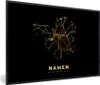 MuchoWow® Gerahmtes Poster Namur - Karte - Gold - Belgien - Produktbild-Vorschau 1