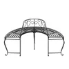 vidaXL Półokrągłe ławki pod drzewo 2 szt. Ø160 cm stal Podgląd zdjęcia produktu 6