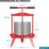 Wiltec Presse à fruits à vis – 470 x 580 x 660 mm – Voir les images du produit 7