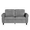 A studio shot of a gray sofa against a white background. Produktbild-Vorschau