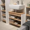 Badmöbel-Set Vicco Karli Weiß/Goldkraft Eiche 3-teilig, Produktbild-Vorschau 4