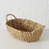 Paniers décoratifs en jacinthe d'eau avec anses 34 x 18 cm Voir les images du produit 4