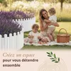 Floranica Barrière de jardin bois 200 x 40 cm, Blanc – bord Voir les images du produit 6