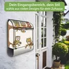 banjado Design Briefkasten Stahl schwarz mit Zeitungsfach Produktbild-Vorschau 3
