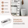 Schmaler Rollcontainer mit 6 Schubladen, weiß, PP-Material Produktbild-Vorschau 4