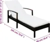 vidaXL Sonnenliege mit Auflage Poly Rattan Braun Produktbild-Vorschau 6