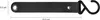 A black strap with a hook attached, with dimensions indicated by measurement lines and text. Náhľad obrázku produktu