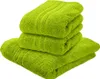 A stack of three folded green towels on a white background. Náhľad obrázku produktu