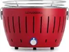 A red LotusGrill charcoal grill is shown from the front on a white background. Podgląd zdjęcia produktu