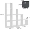 Schodišťový regál Vicco  Bílá 142.5 x 140 cm se 6 Náhled obrázku produktu 3